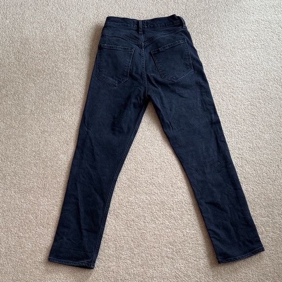 Agolde Black Riley Cropped High Rise Jeans - Picture 3 of 10